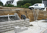 Réalisation des fondations à Laduz
